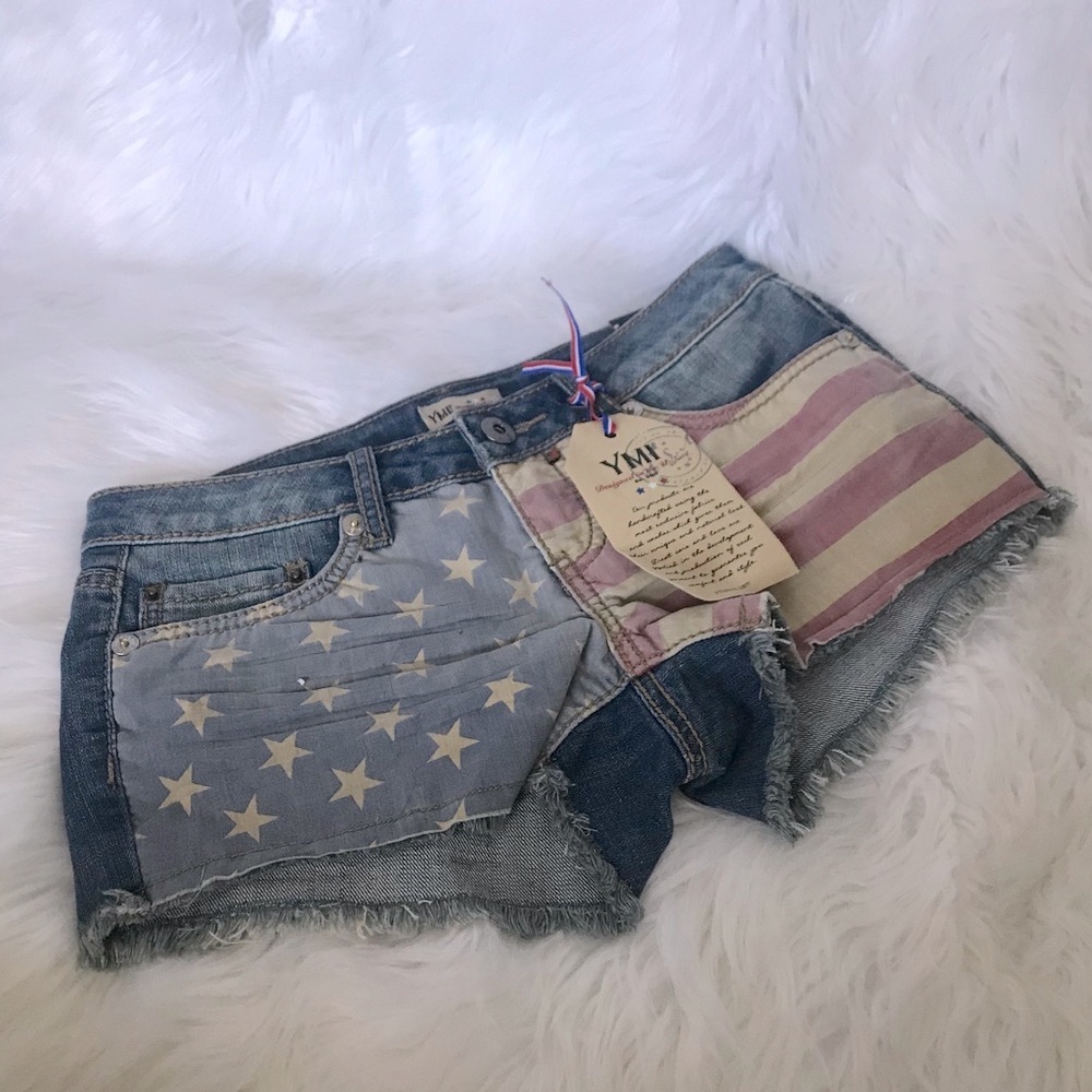 YMI Patriotic Jean Shorts